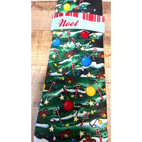 Noel Holiday Collection Mens Christmas Tree Necktie 55'' Long, 3.5'' Wide - Picture 1 of 3